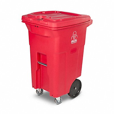 Medical Waste Cart w/Casters 64 gal. MPN:RMC64-00RED