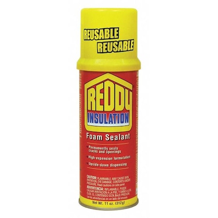 Spray Foam Sealant, Straw Application Method 11 oz, Aerosol Can, Beige, 2-3:1 Expansion Ratio MPN:7565000021