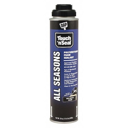 Spray Foam Sealant, Gun Application Method 24 oz, Aerosol Can, Beige, 2-3:1 Expansion Ratio MPN:7565000044