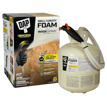 Insulating Spray Foam Sealant, Cylinder, Cream, 3:1 Expansion Ratio MPN:7565000353