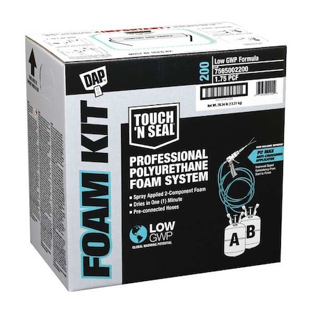 Insulating Spray Foam Sealant Kit, Straw Application Method 41.56 lb, Cylinder, Cream MPN:7565002200