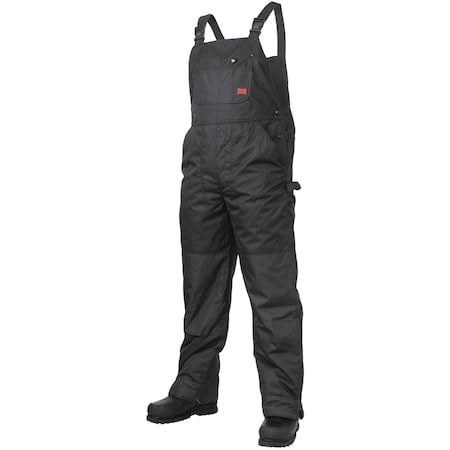 7910 Insulated Bib Overalls, Polyester, 600 den Fabric Weight, 32 in Inseam, Black, XL MPN:791016