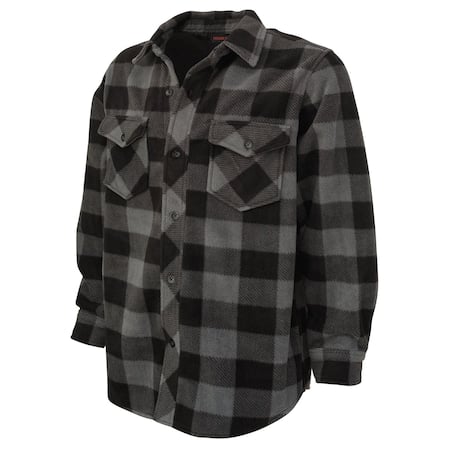 Buffalo Check Fleece Shirt, Grey, S MPN:i96411