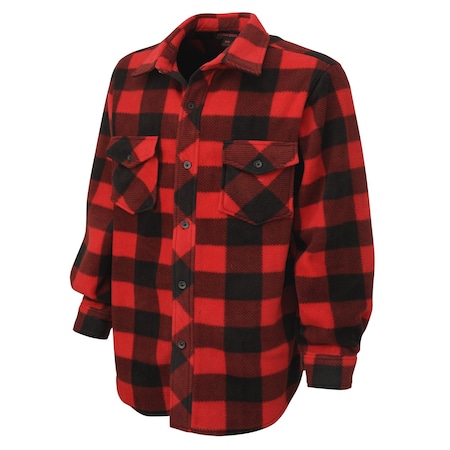 Buffalo Check Fleece Shirt, Red, 3XL MPN:i96421