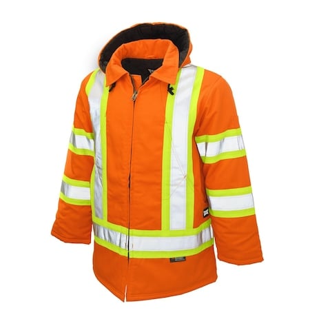 Hi-Vis Parka, 100% Cotton 10 oz. Duck, Class 1 Type O, Orange, XLT MPN:S15741