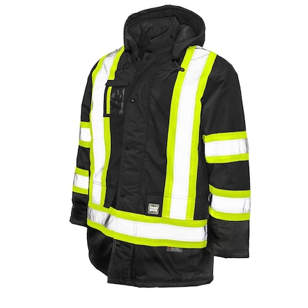 Hi-Vis Safety Parka, 300D Poly Oxford with PU Coating, Type O, 5XL MPN:S17631