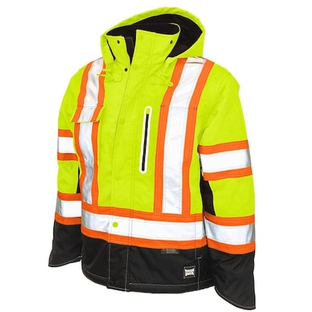Men's Hi-Vis Safety Jacket, 300D Ripstop, 100% Polyester, Type R, 3XLT MPN:S24551