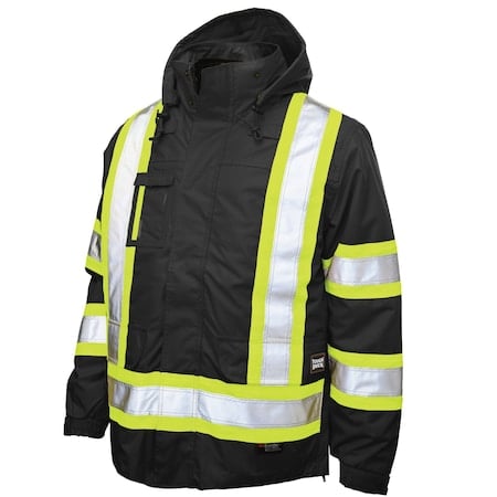 Men's Hi-Vis 5-in-1 Safety Jacket, 300D Poly Oxford with PU Coating, Type O, XXS MPN:S42601