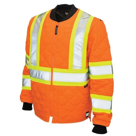 Hi-Vis Quilted Safety Jacket, 100% Polyester, Type R, 2XLT MPN:S43251