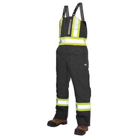 High Visibility Bib Overalls, Black, 30