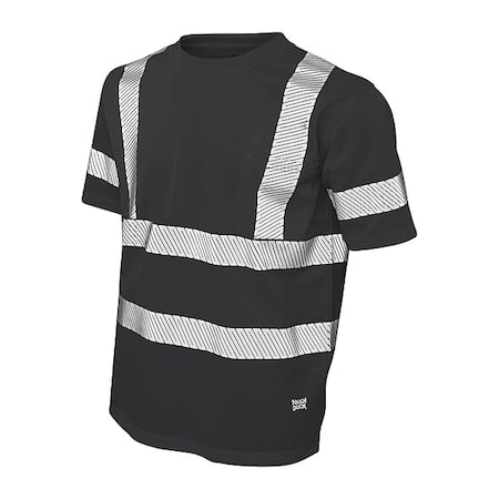 Men's T-Shirt, Polyester, Pullover, 1 Pocket(s), Black, 3XL MPN:ST072