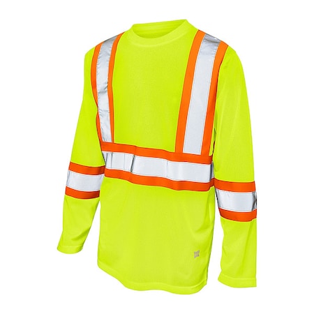 Men's T-Shirt, Polyester, Pullover, 0 Pocket(s), Green, L MPN:ST101