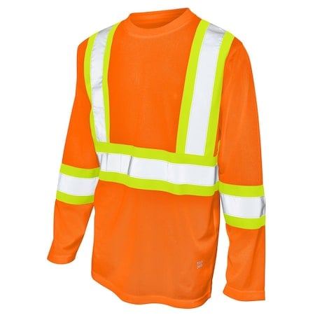 Hi-Vis Short Sleeve T-Shirt, 100% Polyester Micro-Mesh, Orange, 4XL MPN:ST102