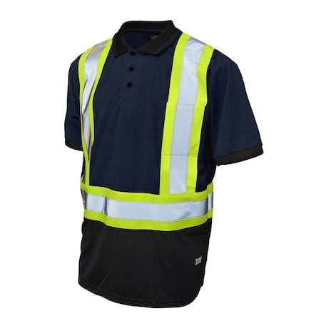Short Sleeve Safety Polo Shirt Navy 2XL MPN:ST171