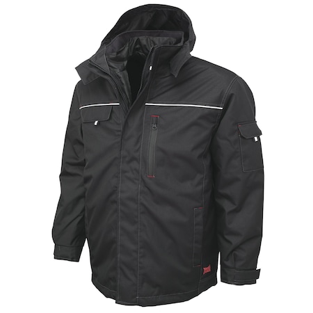 Men's 3-in-1 Jacket, Polyester Oxford, Zipper, Black, L MPN:WJ141