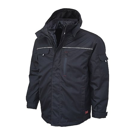Men's 3-in-1 Jacket, Polyester Oxford, Zipper, Navy, 2XL MPN:WJ141