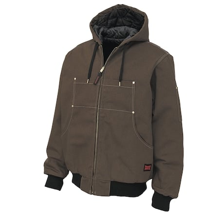 Hooded Duck Bomber Jacket, Dkbr, 5XL MPN:WJ302