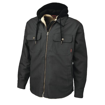Duck Shirt, Sherpa-Lined, Hood, S, Black MPN:WS031