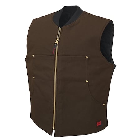 Mens Moto Vest Dark Brown 2XLT MPN:WV043