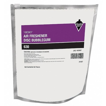 Air Freshner Disc, Bubblegum, PK50 MPN:18E907