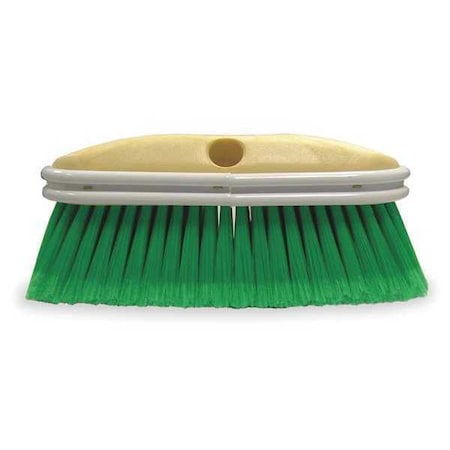 Scrub Brush, Brush Head, 10 in Head L, 2 1/2 in Bristle L, 3 1/2 in Brush Head W, Soft, Green MPN:5A171