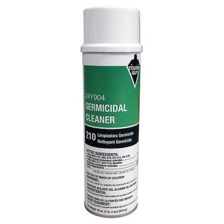 Foam Glass Cleaner, 18 oz, Aerosol Can, Clear, Lemon, 12PK MPN:24Y904