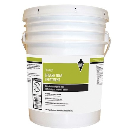 Grease Trap Treatment, 5 Gal Pail, Liquid, Cream MPN:36MG01