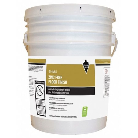 No Zinc Floor Finish, High Gloss, 5 gal MPN:444N65