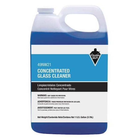 Liquid Glass and Surface Cleaner, 1 gal., Blue, Unscented, Jug MPN:49NW21