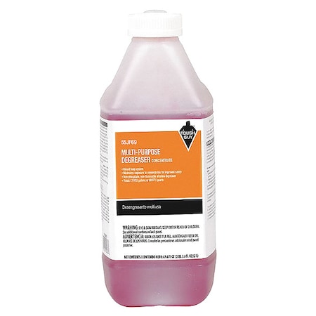 Multi-Purpose Cleaner/Degreaser, 0.5 Gal Bottle, Liquid, Red, Orange MPN:55JF69