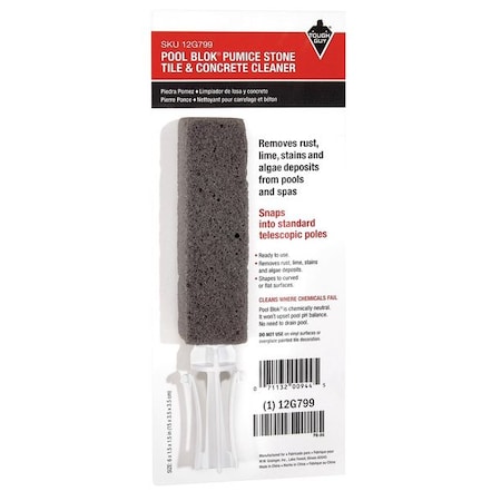 Pool Concrete/Tile Cleaner, 6 in L, Gray MPN:12G799