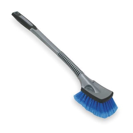 Car Wash Brush, 17 in L Handle, Blue, Polypropylene, Thermoplastic Rubber, 20 in L Overall MPN:2ZPA7