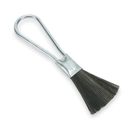 Wire Battery Brush, 3 3/4 in L Handle, Black, Oil Tempered Steel, 5 1/2 in L Overall MPN:2ZPD3