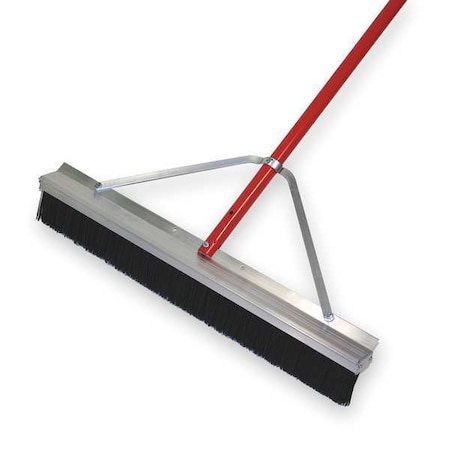 28 in Sweep Face Push Broom, Stiff, Synthetic, Black MPN:3PCA9