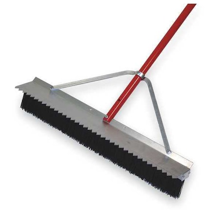 28 in Sweep Face Push Broom, Stiff, Synthetic, Black MPN:3PCC1