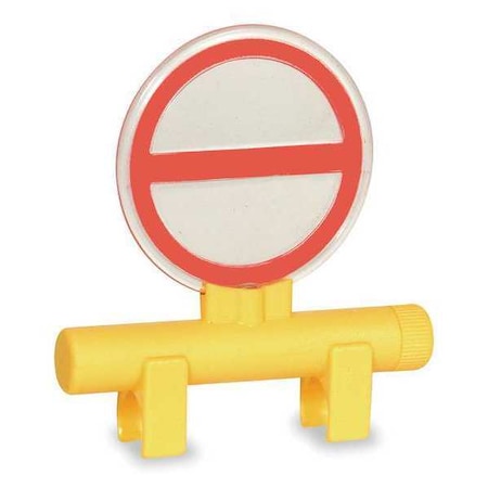 Door Barricade LED Light, Plastic, 5 in Height, 1 in Length, 0.08 lb, Yellow MPN:2LEB7