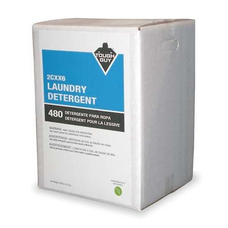 Laundry Detergent, High Efficiency (HE), Powder, Box, 100 lb, 480 Loads, Lightly Scented MPN:2CXX6