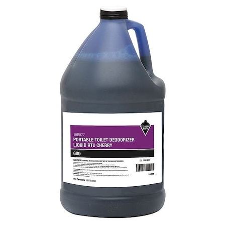 Toilet Deodorizer, Jug, 1 Gal, Ready To Use Liquid, Cherry Fragrance MPN:18E877
