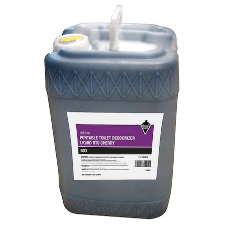 Toilet Deodorizer, Jug, 6 Gal, Ready To Use Liquid, Cherry Fragrance MPN:18E878