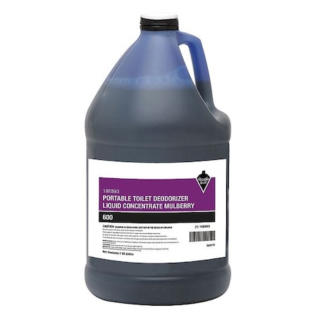 Portable Toilet Deodorizer, 1 gal, Jug MPN:18E893