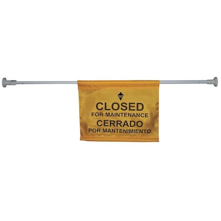 Door Barricade Sign, 14 in Height, 18 in Width, Nylon, English, Spanish MPN:6GJA0