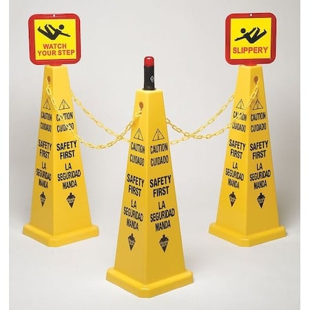 Cone Kit, 26 in H, 10 9/10 in W, Plastic, Cone, English, Spanish, 6VKR8 MPN:6VKR8
