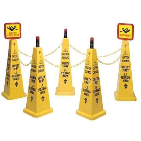 Cone Kit, 26 in H, 10 9/10 in W, Plastic, Cone, English, Spanish, 6VKT0 MPN:6VKT0