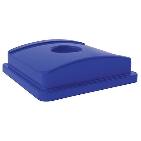 Swingline Recycling Lids 32 gal Bottle and Can Recycling Top, Dome Blue, LLDPE, 1 Openings MPN:4UAW6