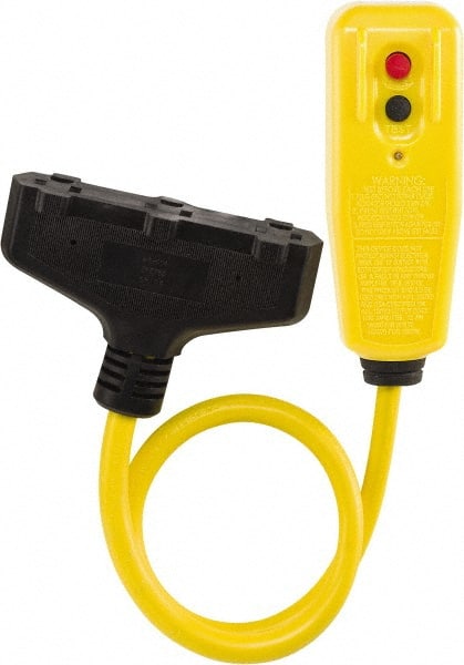 3 Outlets, 125 Volt, 15 Amp, Yellow, GFCI Plug and Triple Tap MPN:30434008