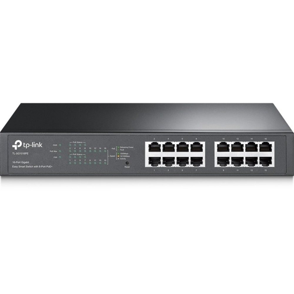 TP-LINK 16-Port Gigabit Easy Smart PoE Switch With 8-Port PoE+ MPN:TL-SG1016PE