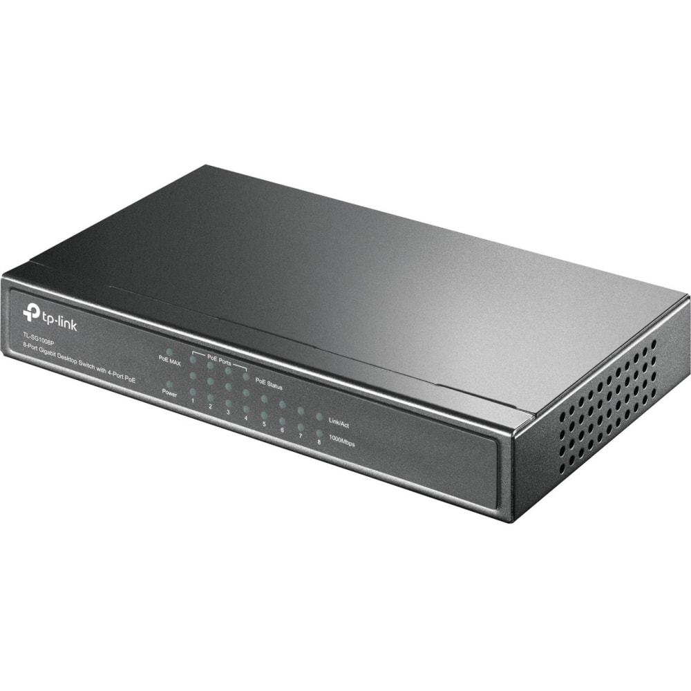 TP-LINK TL-SG1008P - 8 Port Gigabit PoE Switch - 4 PoE+ Ports @64W - Desktop - Plug & Play - Sturdy Metal w/ Shielded Ports - TLSG1008P MPN:TL-SG1008P