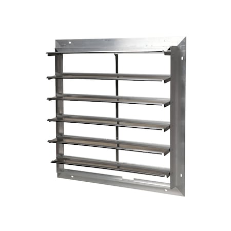 Commercial Exhaust Shutter, Air-Open/Gravity-Close, For 24
