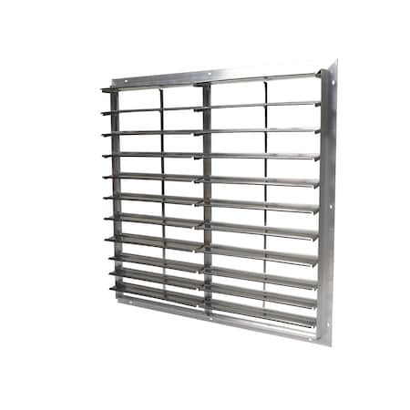 Commercial Exhaust Shutter, Air-Open/Gravity-Close, For 42
