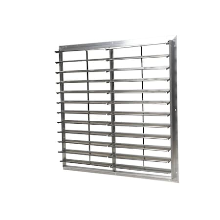 Commercial Exhaust Shutter, Air-Open/Gravity-Close, For 48